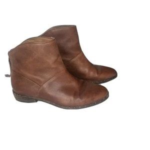 UGG Women’s BRUNO Size US 6 MID BROWN LEATHER CHELSEA ANKLE BOOTS Casual Fall